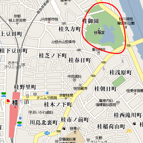 The map of Katsura Imperial Villa
